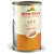 almo nature HFC Kitten natvoer, met kip. Tekst op blik: con pollo, mit Huhn, avec poulet, with chicken, met kip. Afbeelding van stuk kip en kat zichtbaar.