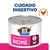 Hill's Prescription Diet Gastrointestinal Biome para perros, texto visible: Cuidado digestivo, símbolo de pollo y Activbiome+, lata con comida húmeda.