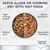 Image shows dry and wet food in a bowl with text: Serve alone or combine dry with wet food. Benefits listed are high energy supply, dental care, better hydration, balanced nutrition.