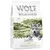 Wolf of Wilderness Junior Green Fields, 100% grain-free recipe, fresh chicken meat with lamb, wild berries, roots & wild herbs, 1 kg verpakking zichtbaar.