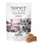 Sachet Wolf of Wilderness Wild Bites Junior Leafy Willows, fresh chicken with veal, 100% grain-free recipe, cubes de friandises visibles devant l’emballage.