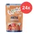 Wow Cat Premium Paté Poulet et Saumon, 24x sachets, 99 % viande, sans céréales, Made in Germany, visuel du produit avec morceaux de poulet et saumon