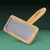 Kooa wooden brush with metal bristles, suitable for coat care. Rectangular shape with ergonomic handle.