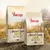 Purizon Ancient Grains Chicken mit Hering, Dinkel & Hafer. 65% Fleisch, 20% Gemüse, 15% Getreide. Verpackung in zwei Grössen: 400g und grössere Packung sichtbar.