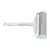 Lint roller with white handle and grey adhesive roll, suitable for removing pet hair and dust.