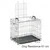 Metal wire crate with open top door, black tray at the base, two carrying handles, labelled as Dog Residence 61 cm.