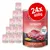 Rocco Senior Lamb with millet, Easy to Digest, 24 x 400g tins. Large tin in front, stack of tins behind. Visible text: IT'S MEAT TIME, SENIOR, Lamb with millet, 400g.