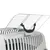 Transportbox met open metalen roosterdeksel en zwart handvat.