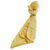 Jouet en peluche jaune pour animaux, forme de canard avec tête rembourrée et corps en tissu doux, intérieur à motif rayé jaune et blanc, sans marque visible.