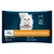 Purina Gourmet Perle Erlesene Streifen in Sauce, 4 x 85 g. Saveurs visibles : dinde, agneau, canard, thon. Texte en allemand sur l’emballage.