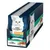 Purina Gourmet Perle, εκλεκτές λωρίδες σε σάλτσα, με κουνέλι. Συσκευασία με λευκή γάτα και εικόνα της τροφής.