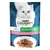 Purina Gourmet Perle, fijne reepjes in saus met groenten, met forel in een saus met spinazie.
