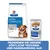 Hill's Prescription Diet Derm Complete сухой и влажный корм для собак, надписи: skin care & food sensitivities, veterinarian recommended. Текст на немецком внизу изображения.