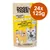 DOGS’n TIGER Schabernack, menu poulet, canard et courgette pour chats adultes, 24 x 125 g, 70 % poulet & canard, avec menthe à chat, texte en allemand sur l’emballage.