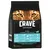 CRAVE aliment pour chats, haut niveau de protéines, avec saumon et poissons blancs, 100 % poisson naturel, sans céréales. Texte en anglais, allemand et français visible sur l’emballage.