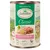 Lukullus Classic Adult Nassfutter, Sorte Lachs und Huhn mit Hirse, Thymian und Olivenöl. 66% tierische Zutaten, ausgewählte Kräuter, hochwertige Öle. Inhalt: 400g.