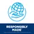 RESPONSIBLY MADE* (текст на английски). Икона с ръка, държаща земното кълбо. За повече информация посетете https://www.hillspet.co.uk/about-us/sustainability/responsibly-made
