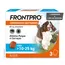FRONTPRO Comprimidos mastigáveis, 68 mg afoxolaner. Elimina pulgas e carraças. Cães >10–25 kg. 1 comprimido = 1 mês de proteção. Embalagem com 3 unidades. Boehringer Ingelheim.