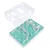 Toy for pets with green base, white obstacles and removable transparent cover. Promotes interactivity and dexterity.