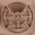 Round feeding maze made of beige plastic with several partitions for slow feeding.