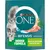 Purina ONE Bifensis Indoor Formula, bogat în curcan ca ingredient principal, cu grâu și legume. Ambalajul prezintă o pisică gri și imagini cu ingrediente.