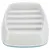 White feeding bowl with ribbed design for slow food intake.