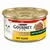 PURINA Gourmet Gold saftig-feine Streifen mit Huhn, neue Rezeptur, Dose mit Abbildung von Fleischstreifen und weißer Katze. PURINA Gourmet Gold saftig-feine Streifen mit Huhn, neue Rezeptur, Dose mit Abbildung von Fleischstreifen und weißer Katze.