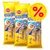Three packs of Pedigree Puppy Denta Tubos, first stage care, with chicken, each pack contains 3 sticks. Label highlights 'Tasty and Kind to Teeth' and 'Rich in Calcium'. Percentage discount symbol shown. Three packs of Pedigree Puppy Denta Tubos, first stage care, with chicken, each pack contains 3 sticks. Label highlights 'Tasty and Kind to Teeth' and 'Rich in Calcium'. Percentage discount symbol shown.