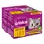 Whiskas 7+ Vorratspack kattemad, Les Festins à la Volaille, 24 portioner i sauce. Synlig tekst: 100 % komplet, kylling, and, kalkun, gås. Billede af kat og skål med foder.