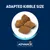 Четири гранули с адаптиран размер, текст: ADAPTED KIBBLE SIZE. Марка: ADVANCE.