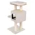 Árbol rascador con tres niveles, postes de sisal, superficie acolchada para descansar y cueva de tela.