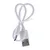 Weisses USB-Kabel mit Standard-USB-Anschluss und Micro-USB-Stecker, geeignet für Datenübertragung oder Aufladen.