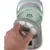 Hand showing how a filter is inserted into a green air purifier.