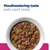 Bowl of wet pet food with text: Mouthwatering taste pets can’t resist.