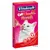 Vitakraft Cat Liquid-Snack, confezione da 6 pezzi. Immagine di un gatto bianco che lecca uno snack liquido dal tubetto. Testo visibile: inulina promuove flora intestinale sana.
