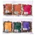 Six sachets de friandises pour chiens Chewies, 200 g chacun, étiquettes de couleurs différentes avec texte visible en plusieurs langues et codes-barres.