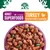 Adult superfoods, 1-7 years. Turkey with sweet potato and green beans. Image shows chunks of food in gravy with visible pieces of green beans and orange vegetables.