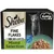 Sheba Fine Flakes in Jelly Mixed Selection, 8 x 85g packs, certified sustainable seafood MSC, product image shows food flakes in jelly on a plate.