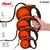 Flexi Xtreme hondenriemen in de maten XS, S, M en L. Oranje-zwart design met stevige lijn en ergonomisch handvat.