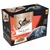 Sheba Fine Flakes in Jelly Succulent Collection, 12 x 85g. Visible text: with Beef, with Lamb, with Turkey, with Chicken. Image of a grey cat and food on packaging.