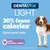 Dentastix Light with 30% fewer calories, same great taste, made with natural turkey. Image shows a dog and product claims.