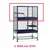 Extension supérieure de cage en métal avec étagère et rampe, encadrée en rouge. Texte visible : 1 Add-on Unit (anglais). Extension supérieure de cage en métal avec étagère et rampe, encadrée en rouge. Texte visible : 1 Add-on Unit (anglais).