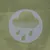 Symbole visible d’un nuage avec pluie, imprimé sur tissu vert. Aucun texte ou marque n’apparaît.