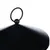 Black metal ring on a conical lid, suitable for product description or design view.