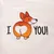Ilustrace corgiho se srdcem na zadní části těla a textem 'I ❤️ YOU!'.
