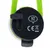 Presa di ricarica USB nera con involucro verde, marchio CE e logo NT. Simbolo di non smaltire nei rifiuti domestici visibile.