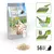 Croci TOFU Clean litière végétale pour chat, charbon actif, 4,5 kg, instructions d’utilisation illustrées, durée 5–6 semaines indiquée, granulés visibles au sol.