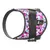 Julius-K9 Geschirr mit pink-blauem Camouflage-Muster und schwarzem Griff, seitlicher Ring für Leinenbefestigung.