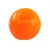Orange ball with the inscription 'BIONIC', made of plastic, hollow and round.