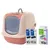 Savic Katzentoilette Nestor Jumbo - Toilette champagner rosa / toskana rot + 2 extra Filter + 6 Bag it up
